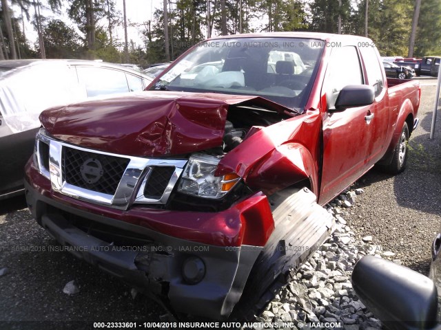 1N6BD0CT2FN756831 - 2015 NISSAN FRONTIER S/SV RED photo 2