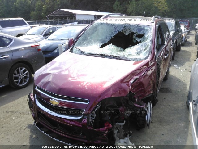 3GNAL4EK8ES612841 - 2014 CHEVROLET CAPTIVA LTZ MAROON photo 6