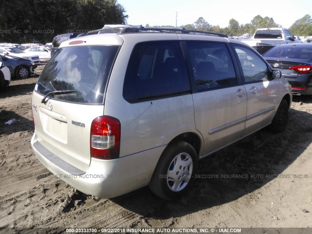 JM3LW28G6Y0163215 - 2000 MAZDA MPV WAGON GOLD photo 4