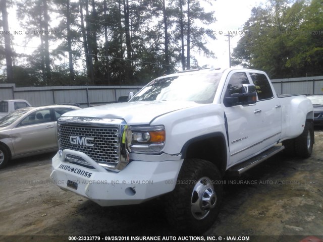 1GT42YE85GF155112 - 2016 GMC SIERRA K3500 DENALI WHITE photo 2