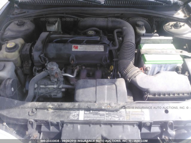 1G8ZY12791Z207400 - 2001 SATURN SC2 BLACK photo 10