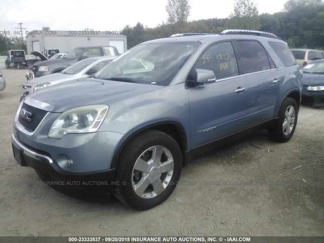 1GKER23758J133251 - 2008 GMC ACADIA SLT-1 Light Blue photo 2