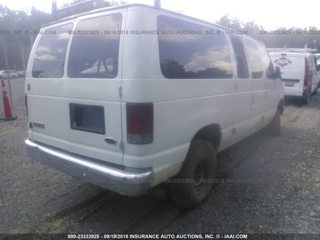 1FBNE31L06HA31037 - 2006 FORD ECONOLINE E350 SUPER DUTY WAGON WHITE photo 4