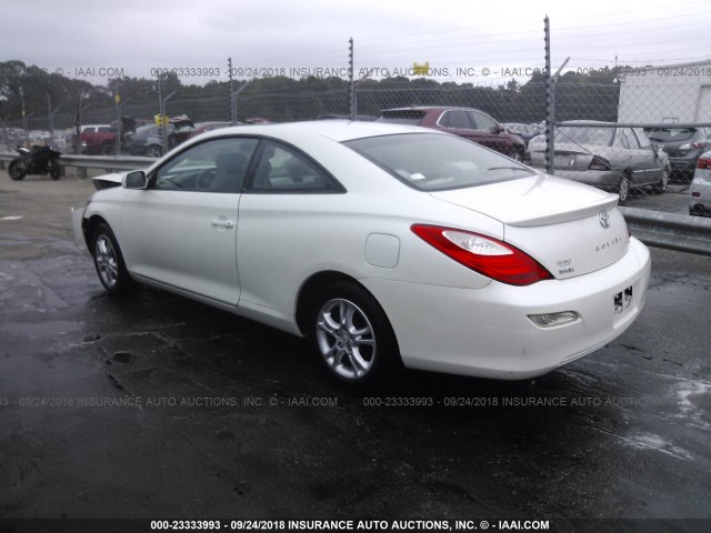 4T1CE30P98U766323 - 2008 TOYOTA CAMRY SOLARA SE/SLE/SPORT WHITE photo 3