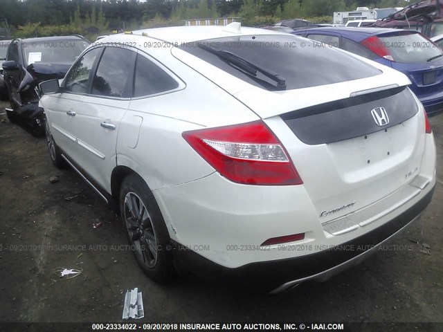 5J6TF2H53EL000386 - 2014 HONDA CROSSTOUR EXL WHITE photo 3