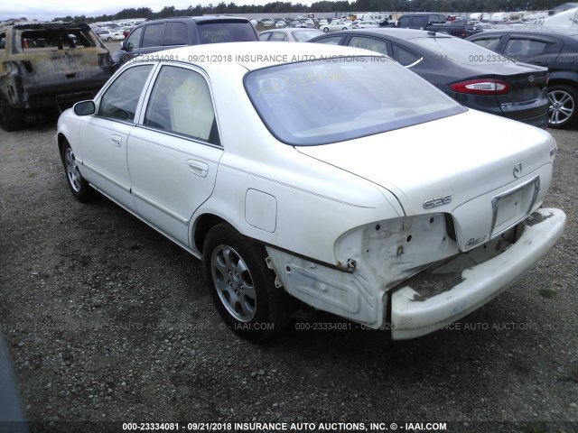 1YVGF22C925290402 - 2002 MAZDA 626 LX WHITE photo 3