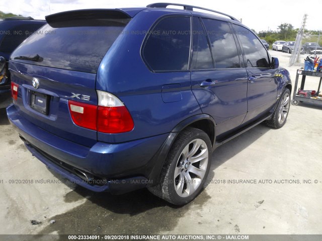 5UXFA93526LE83681 - 2006 BMW X5 4.8IS Dark Blue photo 4