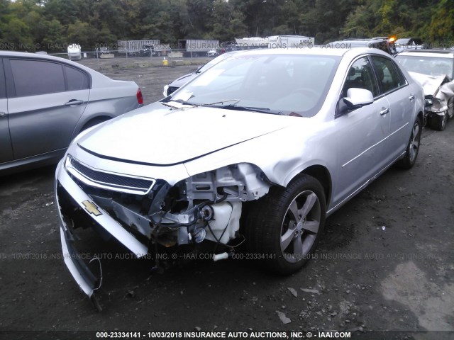 1G1ZC5E01CF299433 - 2012 CHEVROLET MALIBU 1LT SILVER photo 2