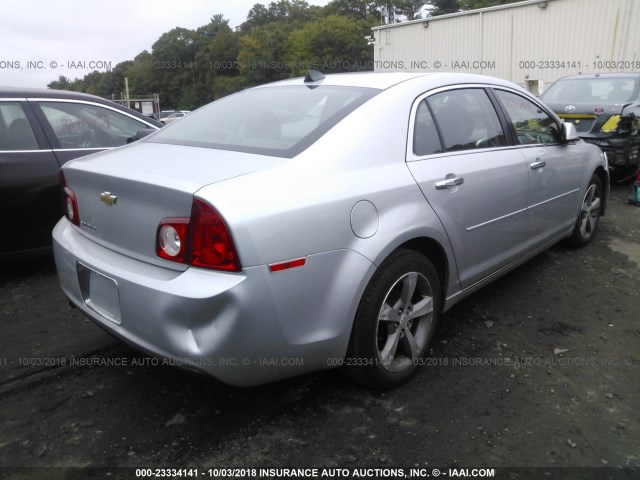 1G1ZC5E01CF299433 - 2012 CHEVROLET MALIBU 1LT SILVER photo 4