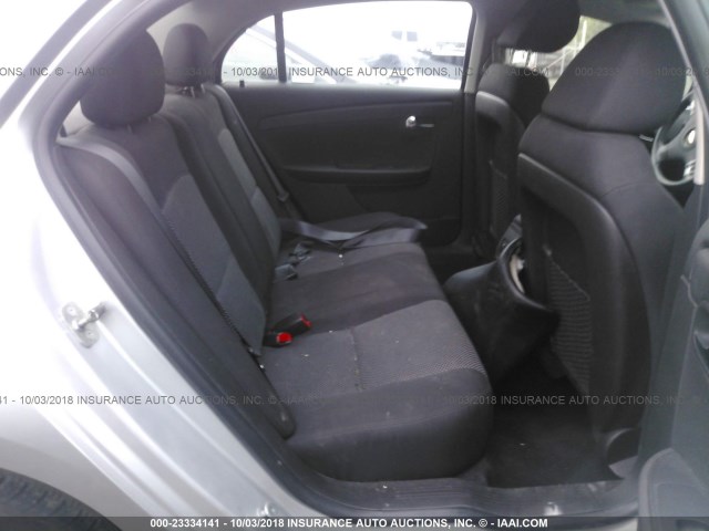 1G1ZC5E01CF299433 - 2012 CHEVROLET MALIBU 1LT SILVER photo 8