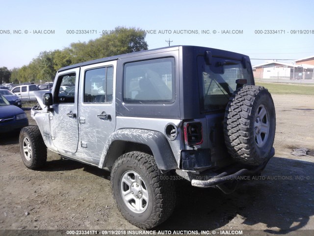 1C4BJWKG2HL513425 - 2017 JEEP WRANGLER UNLIMITE SPORT SILVER photo 3