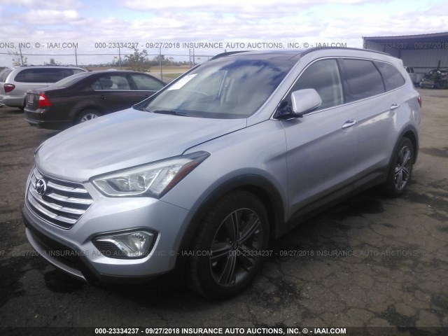 KM8SR4HFXGU158097 - 2016 HYUNDAI SANTA FE SE/LIMITED SILVER photo 2