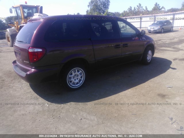 1B4GP44322B644660 - 2002 DODGE GRAND CARAVAN SPORT MAROON photo 4