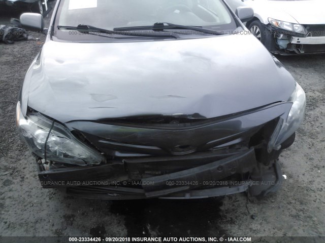 2T1BU4EE4BC673410 - 2011 TOYOTA COROLLA S/LE GRAY photo 6