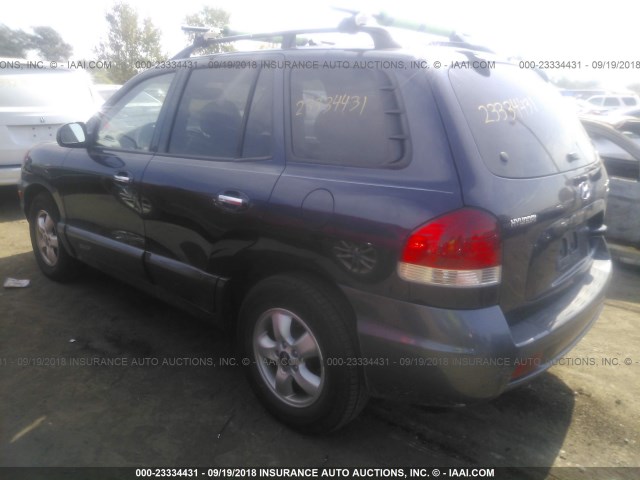 KM8SC13E95U874274 - 2005 HYUNDAI SANTA FE GLS/LX Dark Blue photo 3