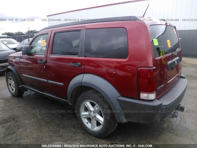 1D8GT28K77W714028 - 2007 DODGE NITRO SXT RED photo 3