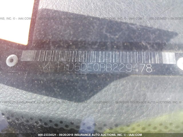 KL1TD6DE0BB229478 - 2011 CHEVROLET AVEO LS/LT Ağ foto 9