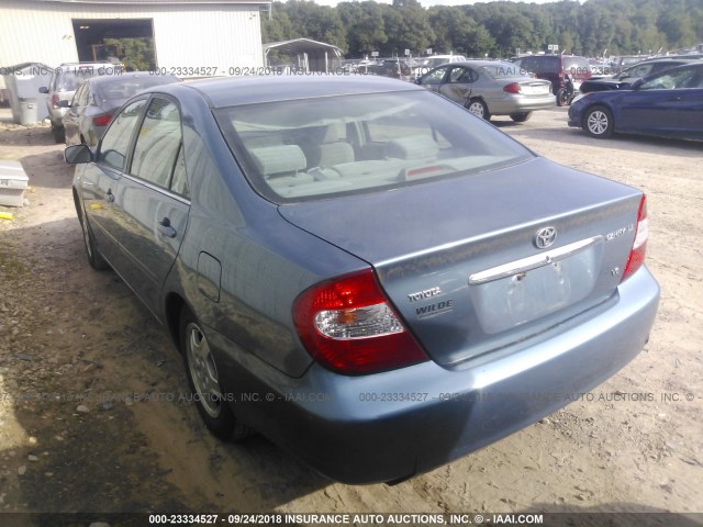 4T1BF32KX2U527140 - 2002 TOYOTA CAMRY LE/XLE/SE Көк фото 3