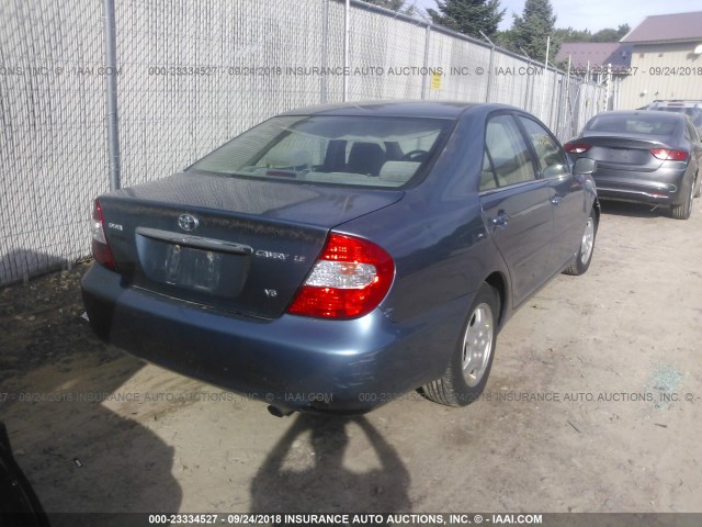 4T1BF32KX2U527140 - 2002 TOYOTA CAMRY LE/XLE/SE Көк фото 4