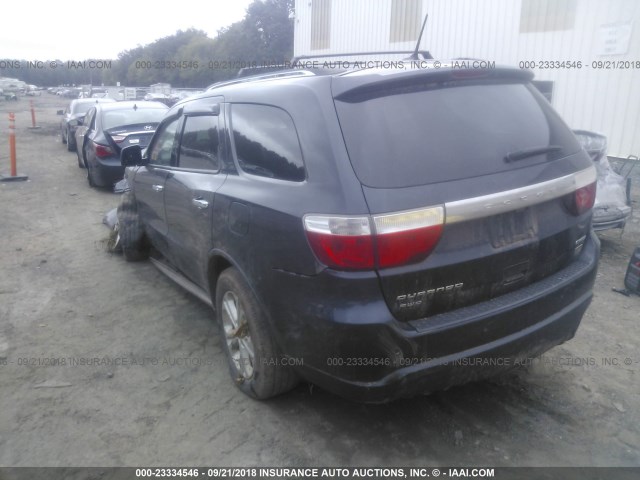 1C4RDJDG8DC700815 - 2013 DODGE DURANGO CREW GRAY photo 3