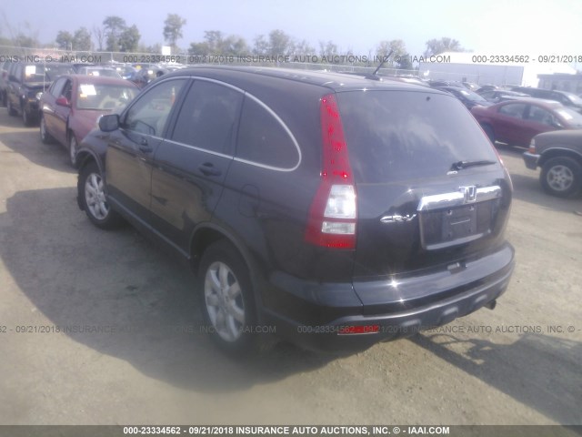 JHLRE48759C014167 - 2009 HONDA CR-V EXL BLACK photo 3