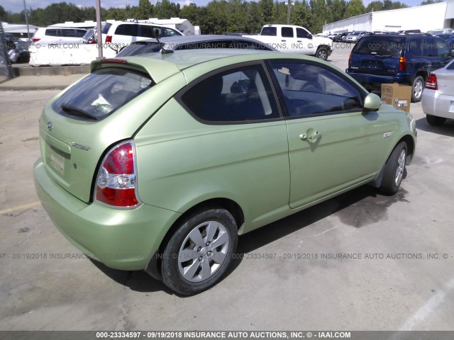 KMHCM3AC0AU162406 - 2010 HYUNDAI Accent BLUE/GS GREEN photo 4