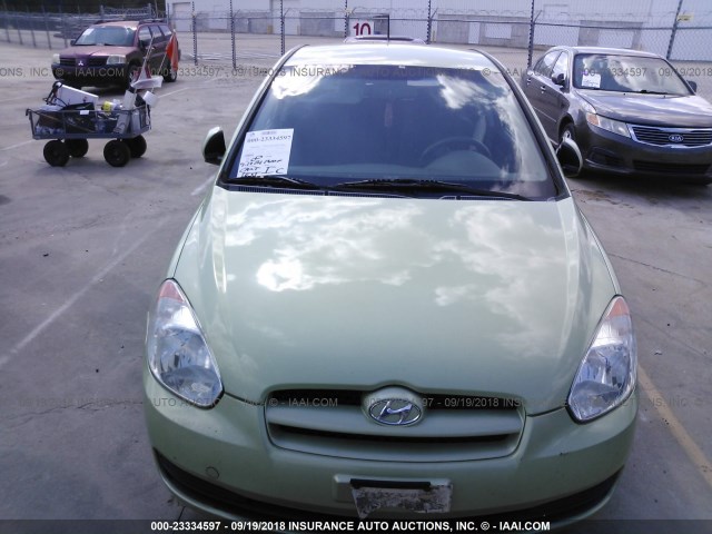 KMHCM3AC0AU162406 - 2010 HYUNDAI Accent BLUE/GS GREEN photo 6