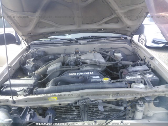 5TEHN72N74Z309606 - 2004 TOYOTA TACOMA DOUBLE CAB 金色 照片 10