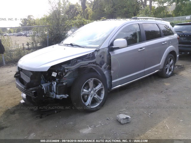 3C4PDDGGXGT227206 - 2016 DODGE JOURNEY CROSSROAD SILVER photo 2