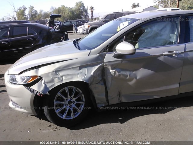 3FA6P0G77FR183484 - 2015 FORD FUSION S GOLD photo 6
