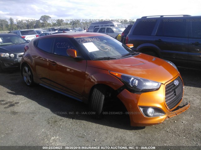 KMHTC6AE6FU243259 - 2015 HYUNDAI VELOSTER TURBO ORANGE photo 1