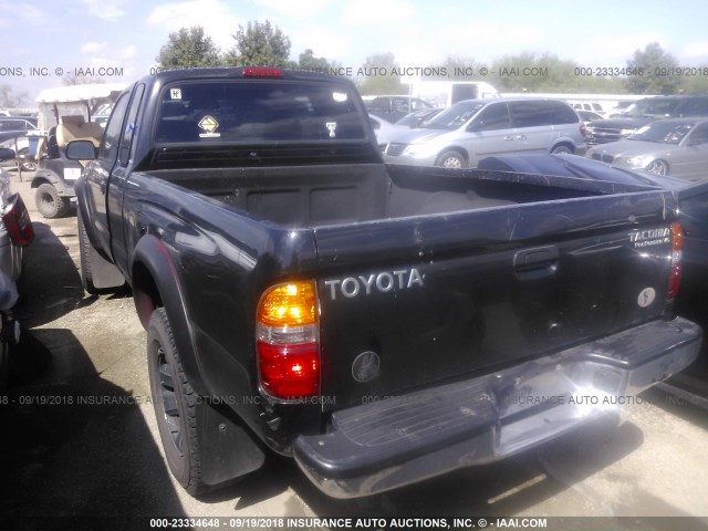 5TESN92N04Z398016 - 2004 TOYOTA TACOMA XTRACAB PRERUNNER შავი ფოტო 3
