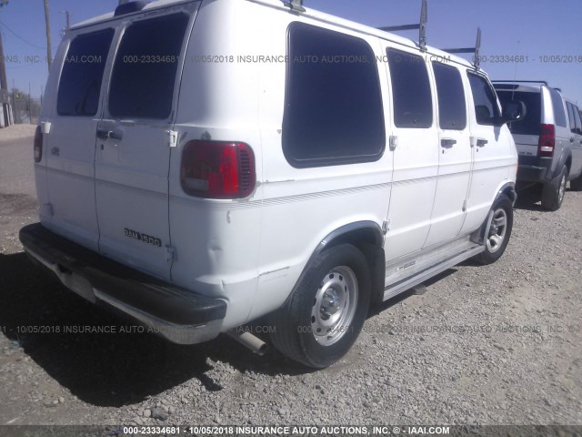 2B6HB11XX1K542290 - 2001 DODGE RAM VAN B1500 WHITE photo 4