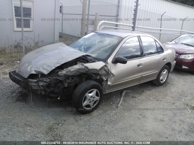 1G1JC524917390848 - 2001 CHEVROLET CAVALIER CNG Champagne photo 2