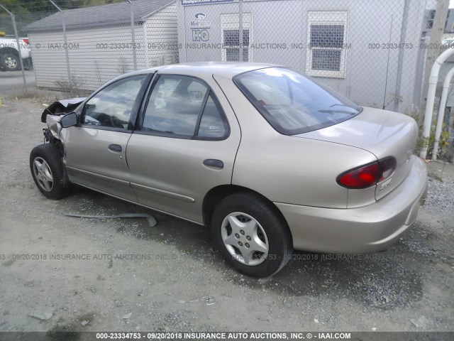 1G1JC524917390848 - 2001 CHEVROLET CAVALIER CNG Champagne photo 3