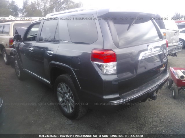 JTEBU5JR4C5109278 - 2012 TOYOTA 4RUNNER SR5/LIMITED/TRAIL GRAY photo 3