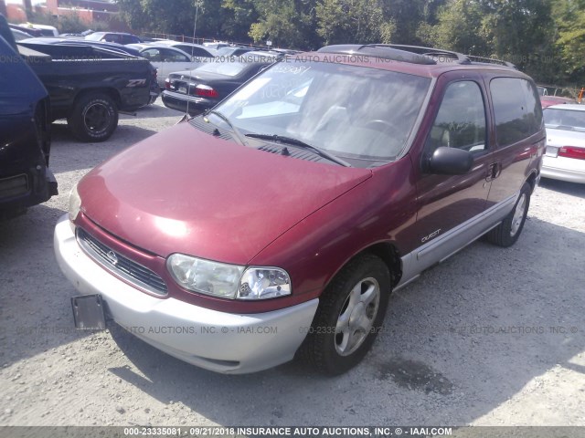 4N2XN11TXXD820357 - 1999 NISSAN QUEST SE/GLE/GXE RED photo 2