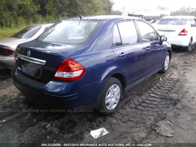 3N1BC1APXBL414803 - 2011 NISSAN VERSA S/SL Dark Blue photo 4