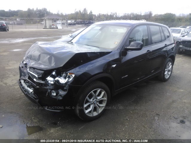 5UXWX7C52E0E77124 - 2014 BMW X3 XDRIVE35I BLACK photo 2