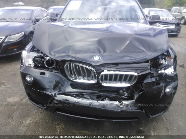 5UXWX7C52E0E77124 - 2014 BMW X3 XDRIVE35I BLACK photo 6