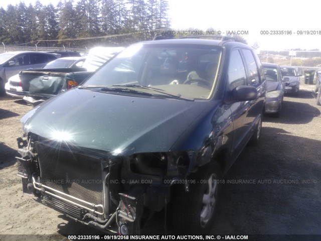 JM3LW28G2Y0108194 - 2000 MAZDA MPV WAGON GREEN photo 2