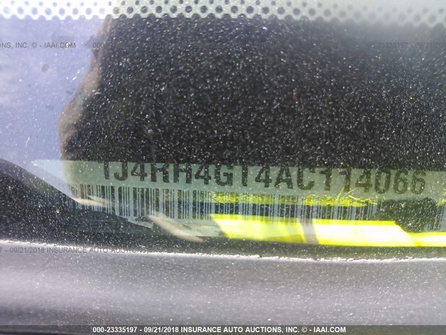 1J4RH4GT4AC114066 - 2010 JEEP COMMANDER SPORT Սպիտակ լուսանկար 9