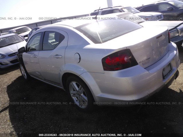 1B3BD1FB2BN565093 - 2011 DODGE AVENGER MAINSTREET SILVER photo 3