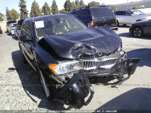 5UXWX9C52D0A24096 - 2013 BMW X3 XDRIVE28I BLACK photo 1