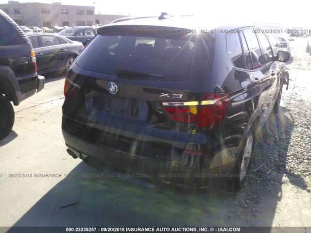 5UXWX9C52D0A24096 - 2013 BMW X3 XDRIVE28I BLACK photo 4