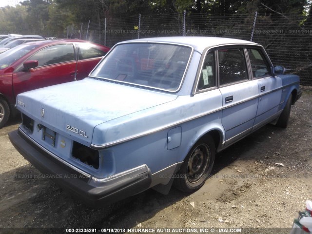 YV1AX8843K1340059 - 1989 VOLVO 244 DL/GL BLUE photo 4