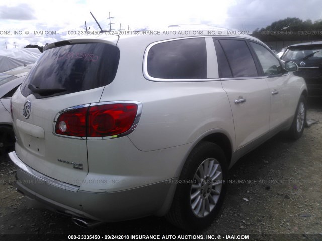 5GAER23758J274205 - 2008 BUICK ENCLAVE CXL WHITE photo 4