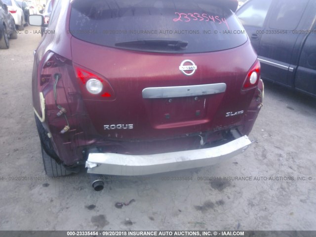 JN8AS5MV9DW116869 - 2013 NISSAN ROGUE S/SV MAROON photo 6