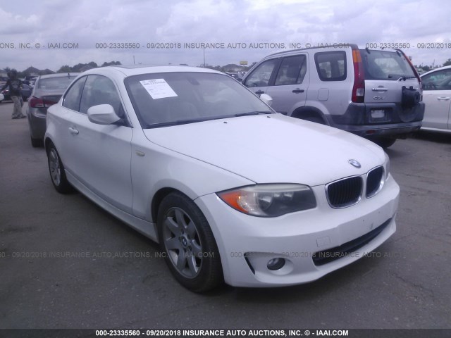 WBAUP7C54DVP24146 - 2013 BMW 128 I WHITE photo 1