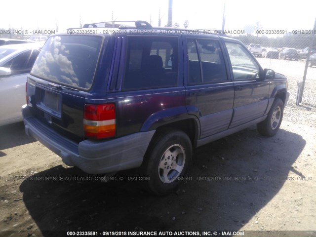 1J4FX58S6VC753931 - 1997 JEEP GRAND CHEROKEE LAREDO/TSI PURPLE photo 4